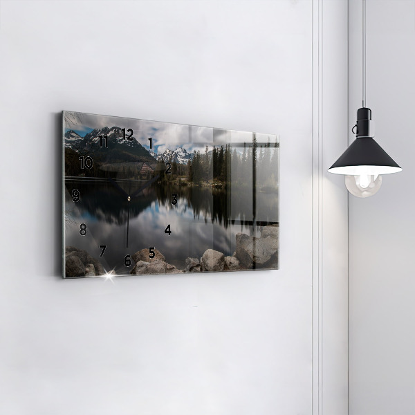 Horizontal wall clock High Tatras in Slovakia