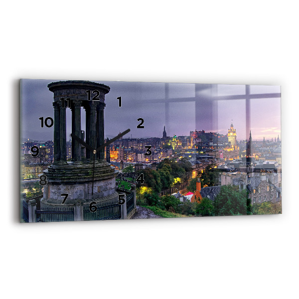 Horizontal wall clock Edinburgh from Calton Hill