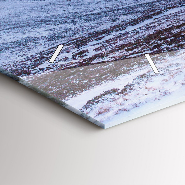 Horizontal wall clock Cottage in the mountains