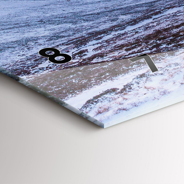 Horizontal wall clock Cottage in the mountains