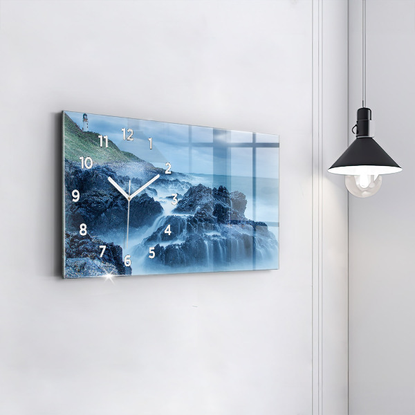 Horizontal wall clock Lighthouse