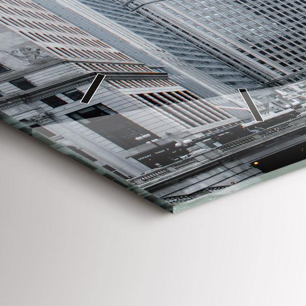 Horizontal wall clock Lodz with a panorama of the city