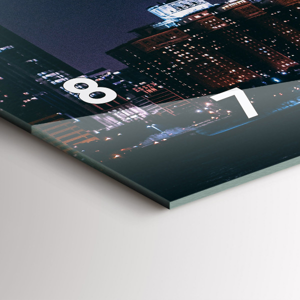 Horizontal wall clock Chicago Cityscape