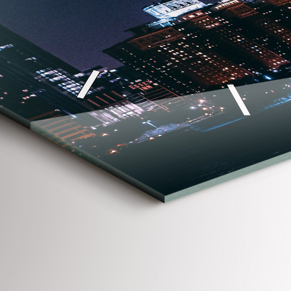 Horizontal wall clock Chicago Cityscape