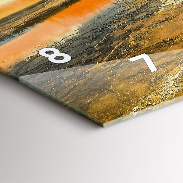 Horizontal wall clock Lake with Mountains