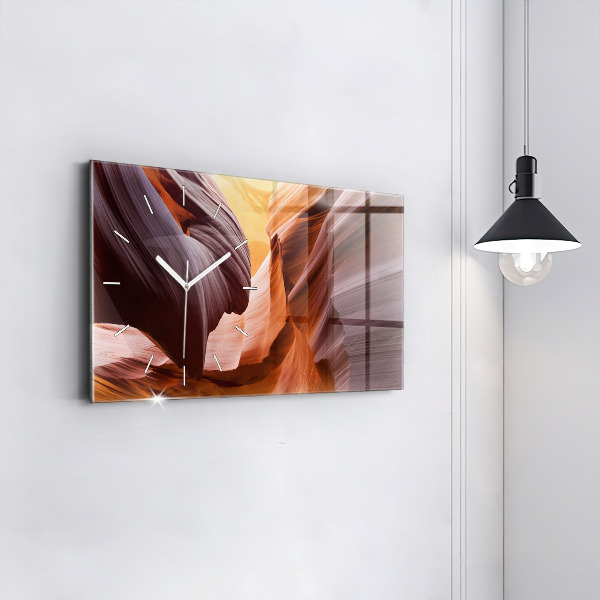Horizontal wall clock Antelope Canyon