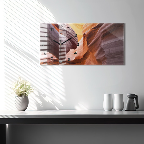 Horizontal wall clock Antelope Canyon