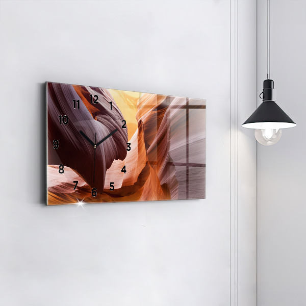 Horizontal wall clock Antelope Canyon