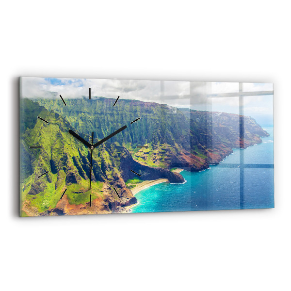 Horizontal wall clock The Sea in Hawaii