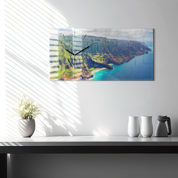 Horizontal wall clock The Sea in Hawaii