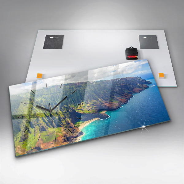Horizontal wall clock The Sea in Hawaii