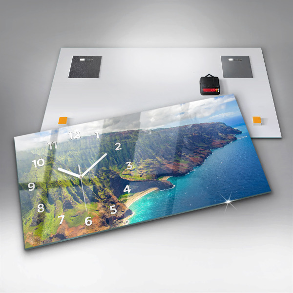 Horizontal wall clock The Sea in Hawaii
