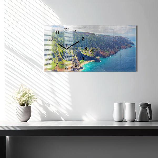 Horizontal wall clock The Sea in Hawaii