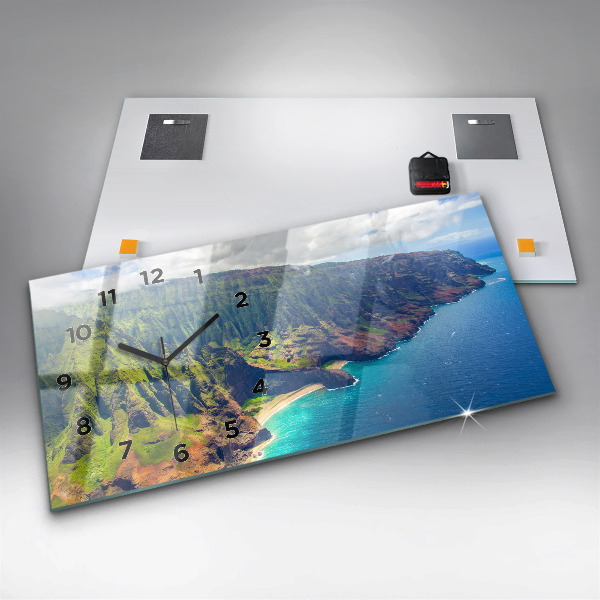 Horizontal wall clock The Sea in Hawaii