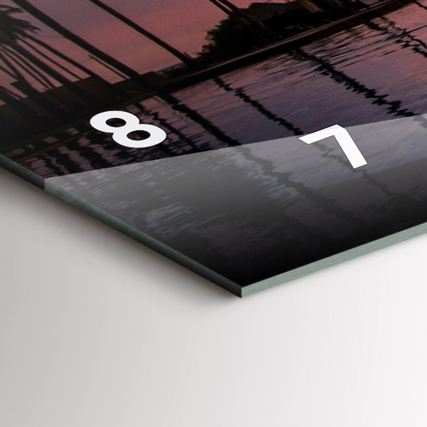 Horizontal wall clock Palm trees in Hawaii