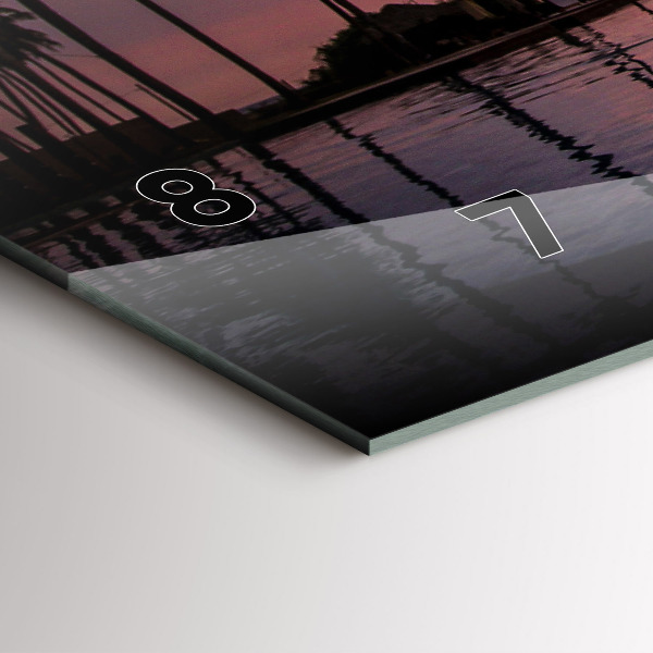 Horizontal wall clock Palm trees in Hawaii