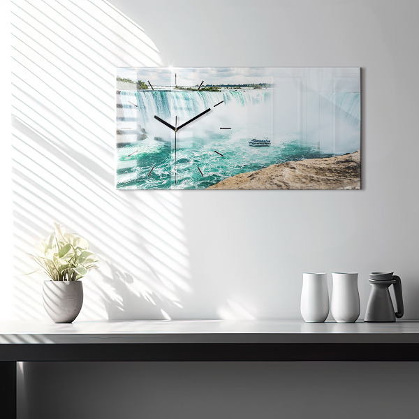 Horizontal wall clock Niagara boat