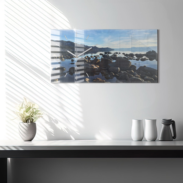 Horizontal wall clock Sea view