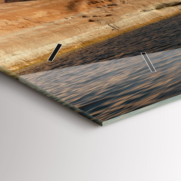 Horizontal wall clock Person on water skis