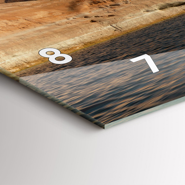 Horizontal wall clock Person on water skis