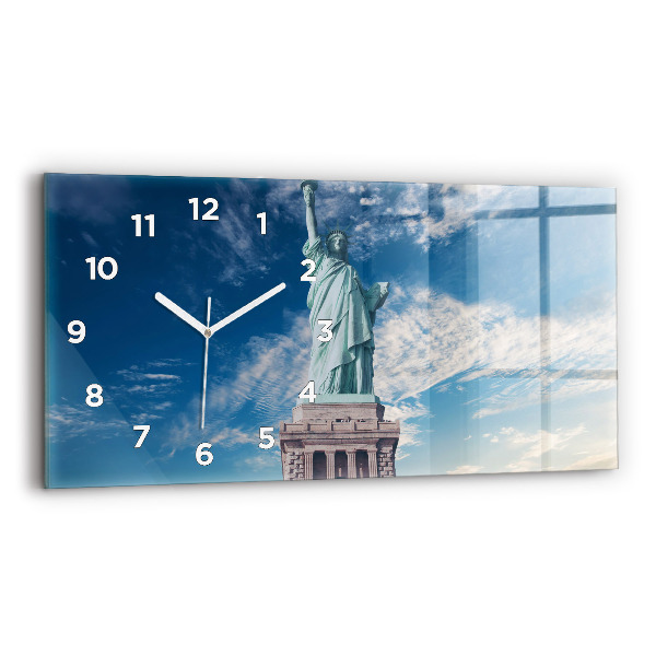 Horizontal wall clock Statue of Liberty New York