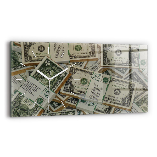 Horizontal wall clock 1 US dollar