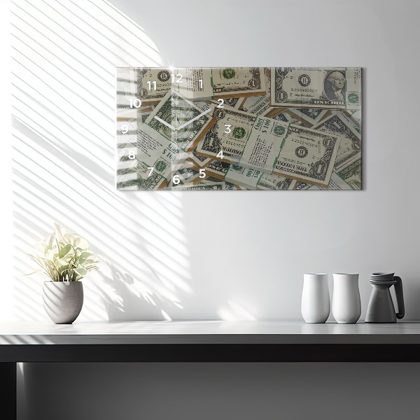 Horizontal wall clock 1 US dollar