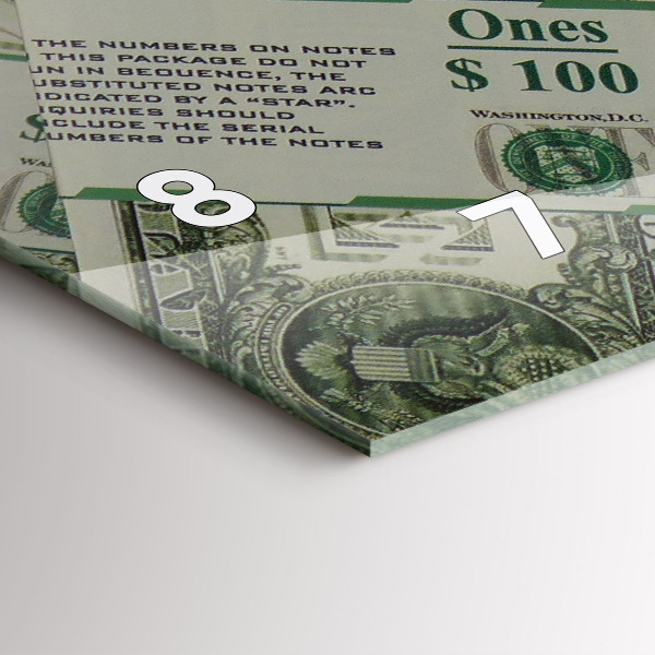 Horizontal wall clock 1 US dollar