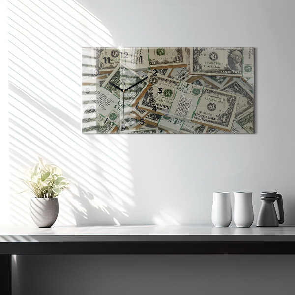 Horizontal wall clock 1 US dollar