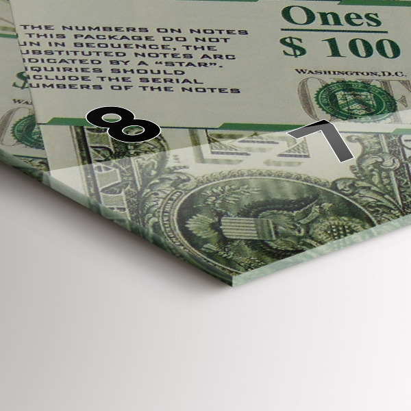 Horizontal wall clock 1 US dollar