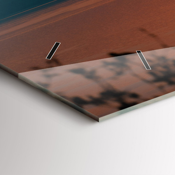 Horizontal wall clock Lake Balaton in the evening