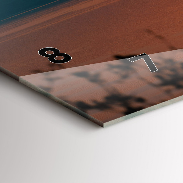 Horizontal wall clock Lake Balaton in the evening