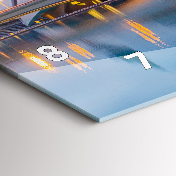 Horizontal wall clock City sunset