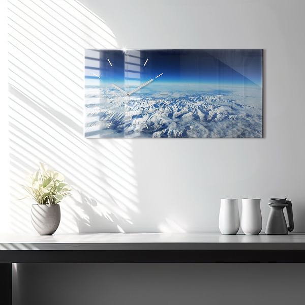 Horizontal wall clock Fishing boat in port