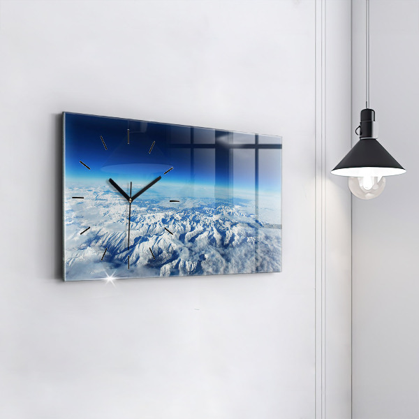 Horizontal wall clock Fishing boat in port