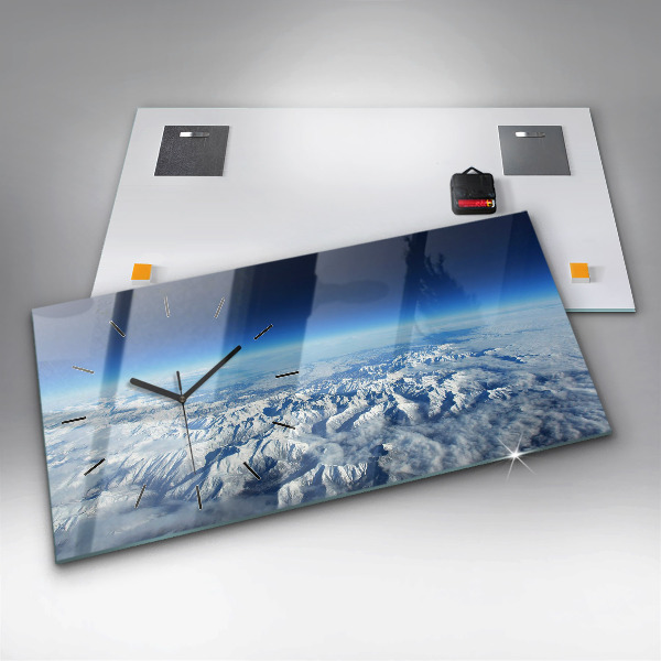 Horizontal wall clock Fishing boat in port