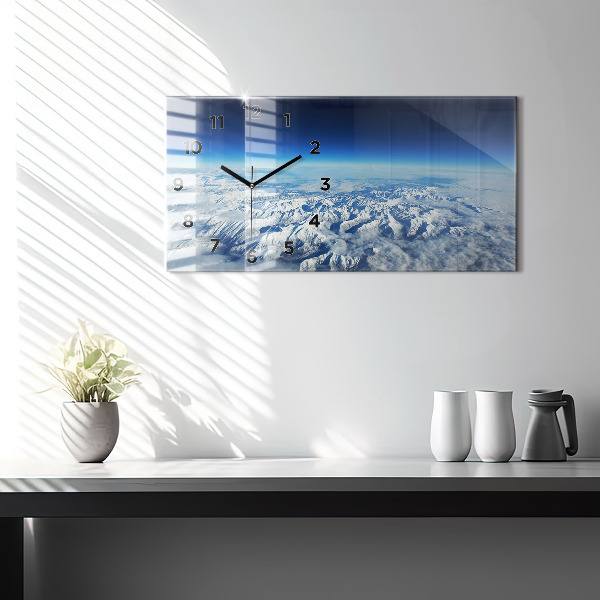 Horizontal wall clock Fishing boat in port