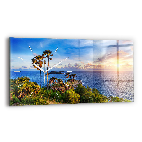 Horizontal wall clock Phuket in Thailand