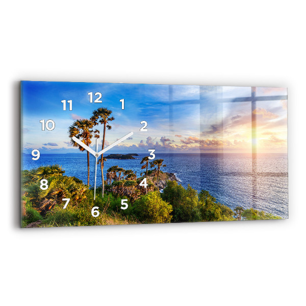 Horizontal wall clock Phuket in Thailand