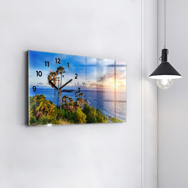 Horizontal wall clock Phuket in Thailand
