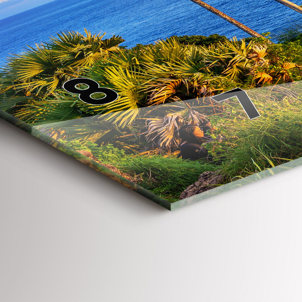 Horizontal wall clock Phuket in Thailand