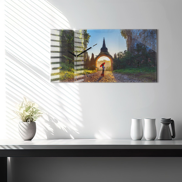 Horizontal wall clock Surat Thani Park Thailand