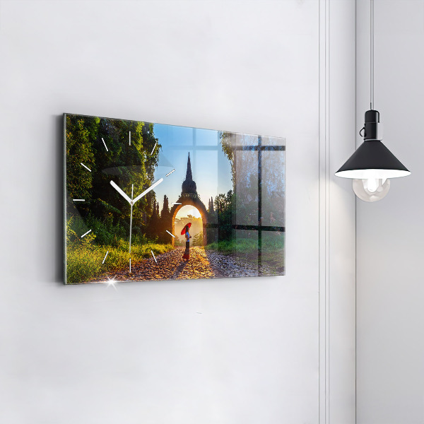 Horizontal wall clock Surat Thani Park Thailand