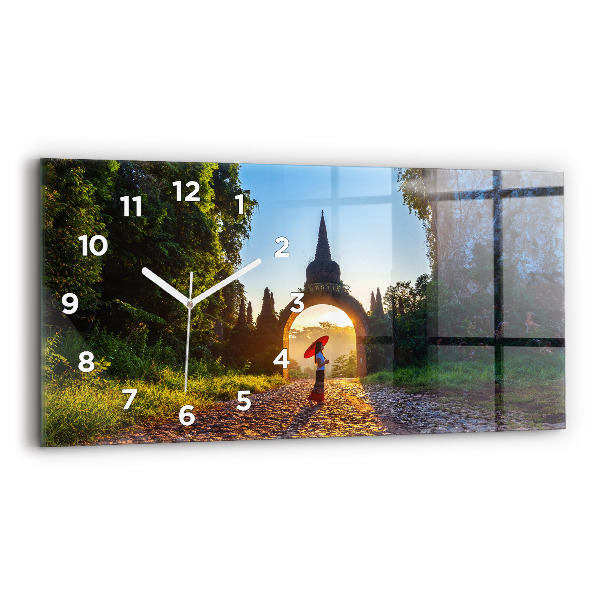 Horizontal wall clock Surat Thani Park Thailand