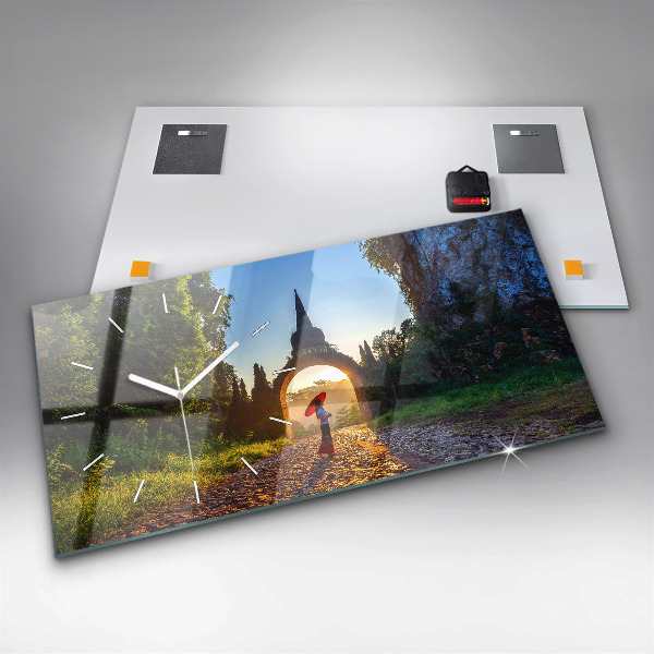 Horizontal wall clock Surat Thani Park Thailand