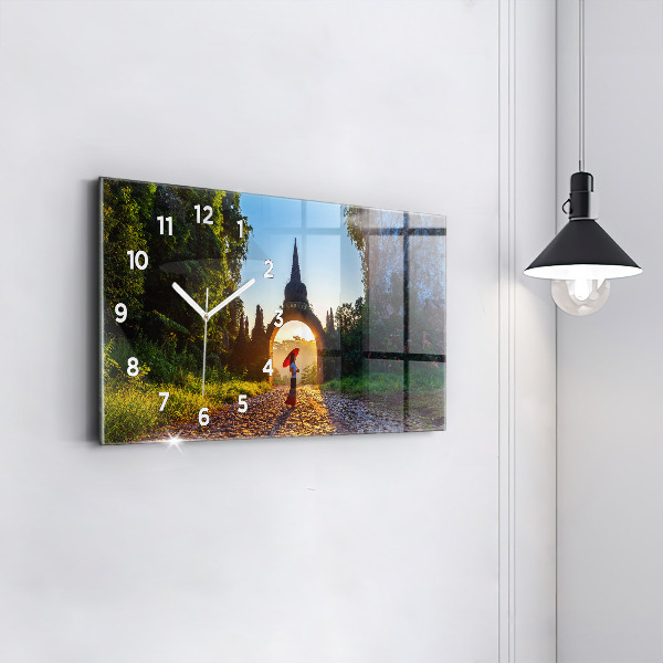 Horizontal wall clock Surat Thani Park Thailand