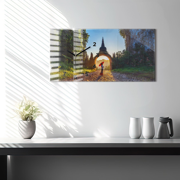 Horizontal wall clock Surat Thani Park Thailand