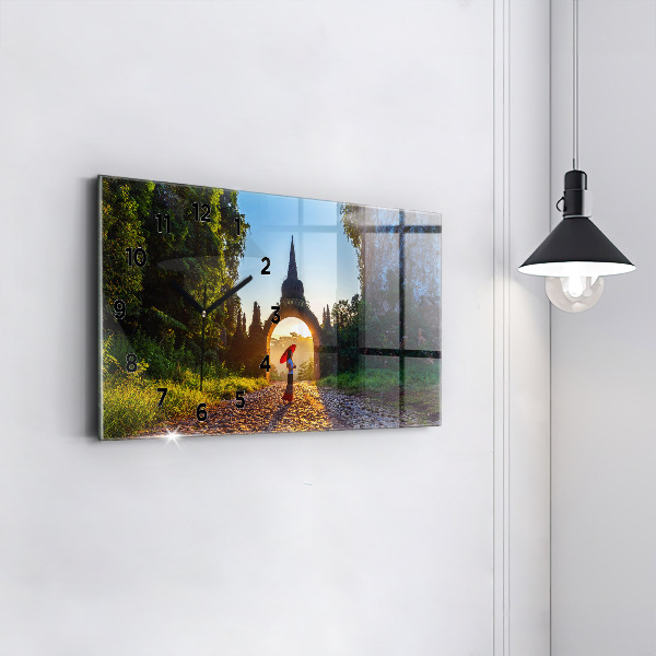 Horizontal wall clock Surat Thani Park Thailand