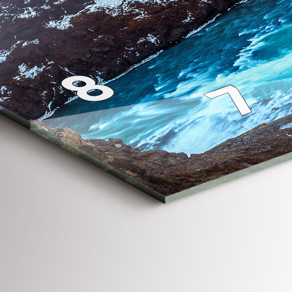 Horizontal wall clock Gullfoss Waterfall in Iceland