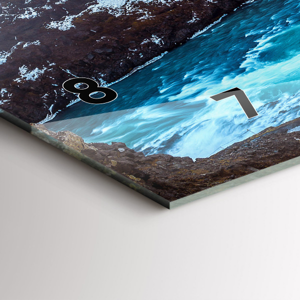 Horizontal wall clock Gullfoss Waterfall in Iceland